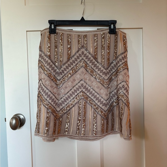 Anthropologie Darla Embroidered Mini Skirt Size 14 - Picture 6 of 9